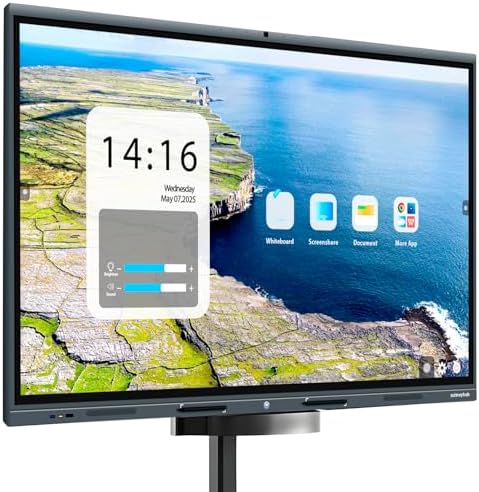 55'' 4K Smart Board, Android 14 OS 8+128 GB Interactive Whiteboard, Electronic Digital Whiteboard with Open App Ecosystem, Built in 20MP Camera for Home, Office and Classroom by Unknown