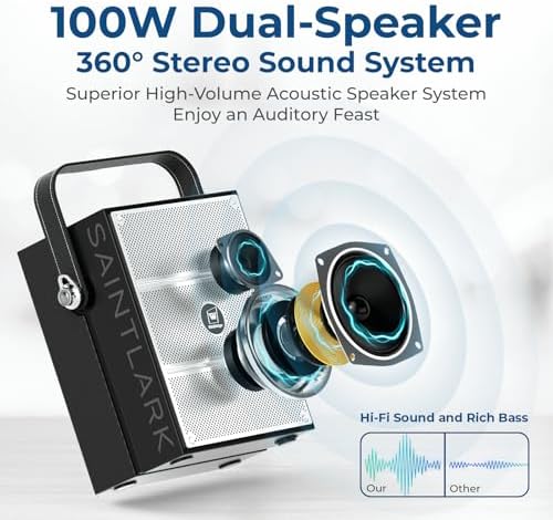 100W Powerful Voice Amplifier with 2 Wireless Microphones S99 - Image 2