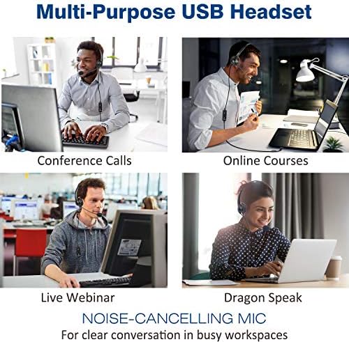 Callez USB Headset with Microphone Noise Cancelling & Audio Controls for PC - Image 6