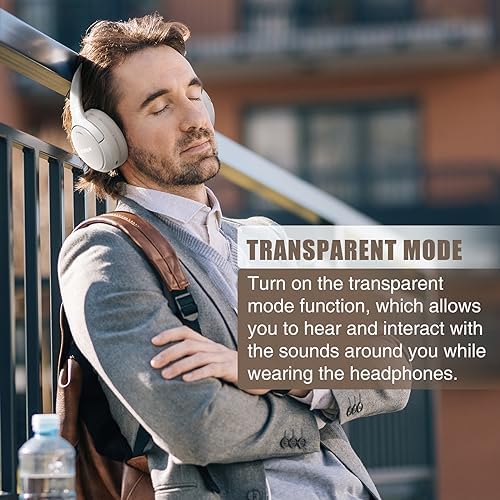 RUNOLIM Active Noise Cancelling Headphones, Wireless Bluetooth Over Ear - Image 3