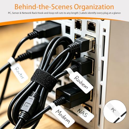 Gaming Desk Cable Management Kit 114PCS — 360° Spring Clips, Heavy-Duty Power Strip Holder, Reusable Cable Ties & Labels | Battlestation Cable Organizer for Gamers & Streamers - Image 7