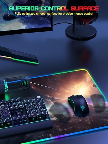 5-in-1 RGB Mouse Pad with 15W Wireless Charging, Keyboard Pad for Desk - Image 5