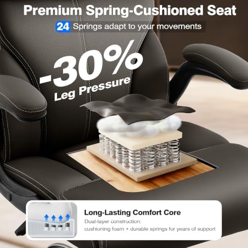 AreShark Leather Office Chair - Executive High Back Ergonomic Desk Chairs - Image 4