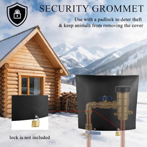 24"Wx24"H Backflow Preventer Insulation Cover, Sprinkler Covers for Outside - Image 5