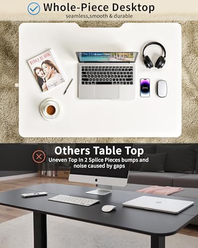 Okin Small Electric Standing Desk, 36" x 24" Whole Piece Height Adjustable Desk, White Sit to Stand Computer Workstation for Home Office - Image 4