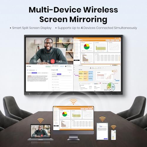 65'' 4K UHD Smart Board, Interactive Digital Whiteboard, 20-Point Touchscreen, All-in-One Electronic Whiteboard for Office Classroom Home Business - Image 6