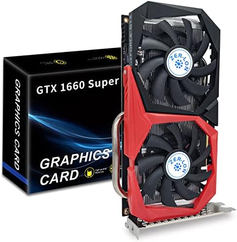 ZER-LON GeForce GTX 1660 Super 6GB Graphics Cards, GDRR6 192Bit PCIE 3.0X16 Computer Gaming Gpu, Dual Freeze Fans Video Card with HDMI/DP/DVI Ports Support 4K and 8K HD by ZER-LON