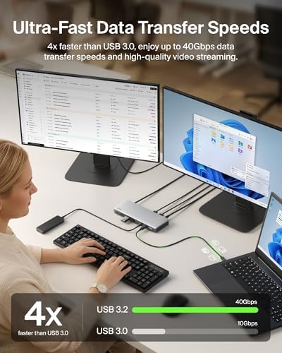 Belkin Thunderbolt 4 Docking Station Triple Display 96W 14 in 1 USB-C Hub - Image 6