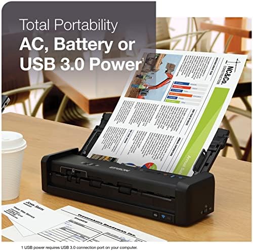 Epson Workforce ES-300W Wireless Color Portable Document Scanner with ADF for PC and Mac Sheet-fed, Duplex Scanning - Image 4