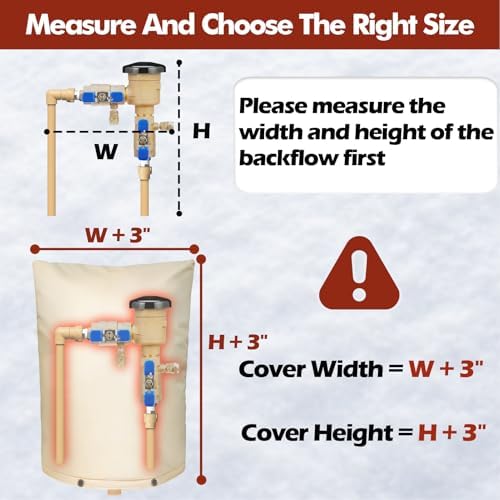 SUNICO Sprinkler Covers for Outside Valve-5°F,Winter Insulate,13x25in,Beige - Image 2