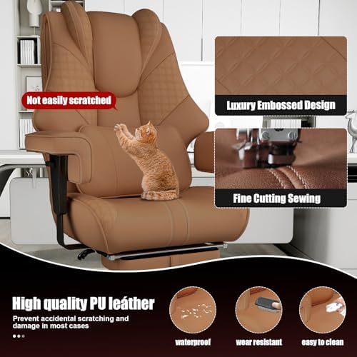 Big and Tall Office Chair with Foot Rest, High Back Computer Desk Chair - Image 5