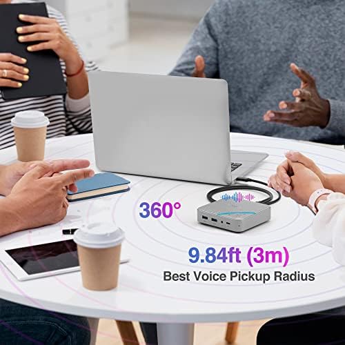 AVLT USB-C Speakerphone Hub, 360° Omnidirectional Sound Conference Microphone - Image 2