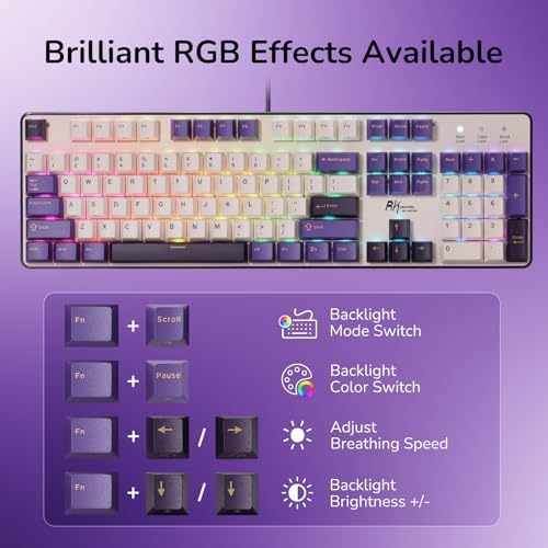 RK ROYAL KLUDGE RK920 Full Size Mechanical Keyboard Wired, RGB Backlit - Image 6