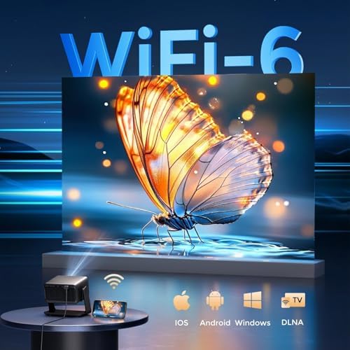 GooDee Video Projector With Wifi And Bluetooth, Smart Portable Projector Movie System Compatible with Netflix/Dolby Audio/Auto Focus & Keystone, 4k Video Decode & 1080p Native For Home Theater/Outdoor - Image 6