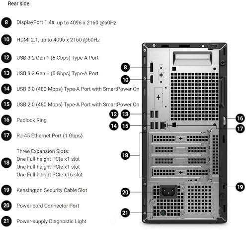 Dell Pro Tower PC Business Desktop Computer, 14th Gen Intel 14-Core i5-14500 vPro, 16GB DDR5 RAM, 512GB PCIe SSD, RJ-45, HDMI, DisplayPort, Type-C, Windows 11 Pro - Image 5