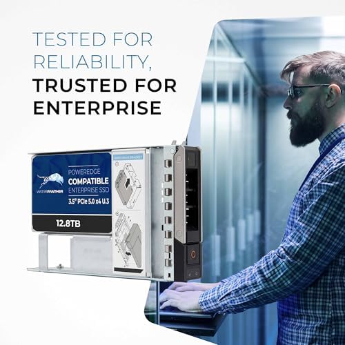 Water Panther 12.8TB 3D TLC PCIe 5.0 x4 NVMe U.3 Hybrid 3.5" SSD for Dell PowerEdge Servers | Mixed-Use | Enterprise Solid State Drive in 16G Tray Compatible with 1VGG0 R760 R6615 - Image 3