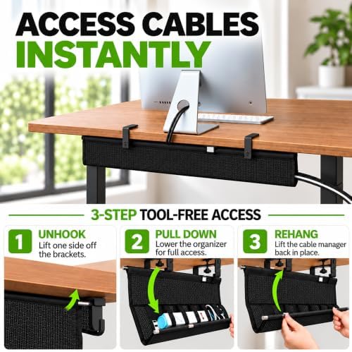Perfect POSTURE Cable Management Tray Clamp Mounted Desk Organizer - 38" - Image 5