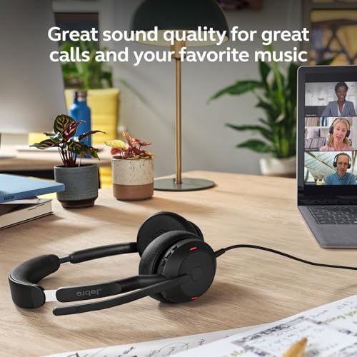 Jabra Evolve2 50 Wired Dual-Ear USB Headset with Microphone, Black - Image 6
