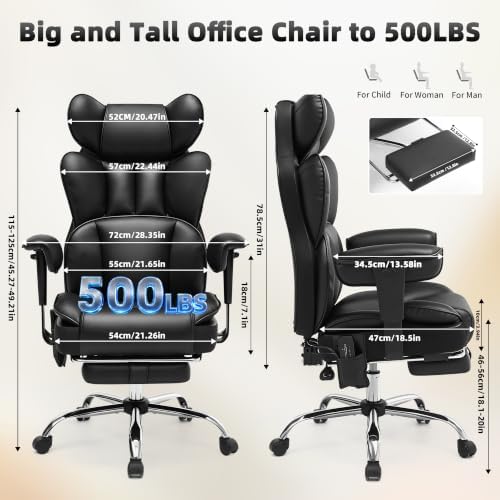 Fizzin Big and Tall Office Chair 500lbs with Massage and Heating Function - Image 2