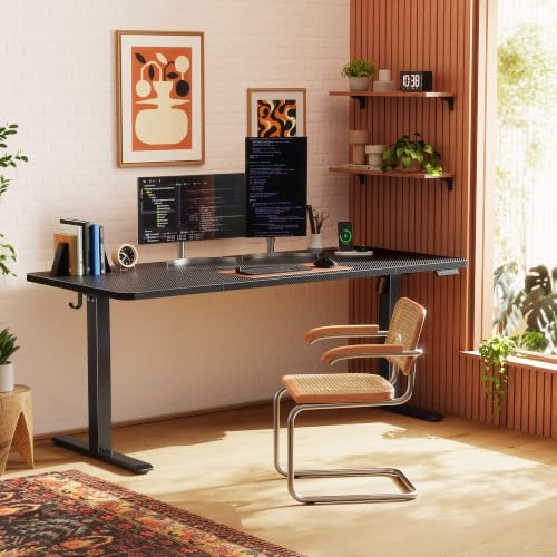 Huuger 63 X 24 Inch Electric Standing Desk with Power Outlets - Image 2