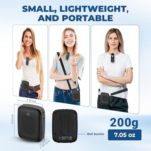 Voice Amplifier with Wireless Lapel Microphone for Teachers - Image 5