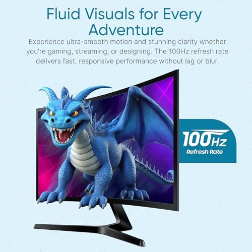 Samsung S36GD 27" Curved Monitor – LCD FHD, 16:9, 1920x1080, HDMI, VGA, VESA, Eye Saver & Flicker-Free Tech – Boomph's Comprehensive Ultimate Performance Cloth Solution for Your Workspace - Image 3