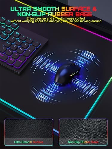 TopMade Mouse Pad with Wireless Charging, 31.5" x 11.81" XL Large Desk Mat - Image 4