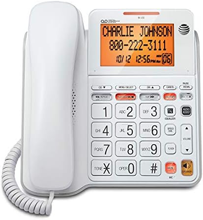 AT&T CL4940 Corded Phone with Digital Answering System, Caller ID, Large Tilt Display by ATT