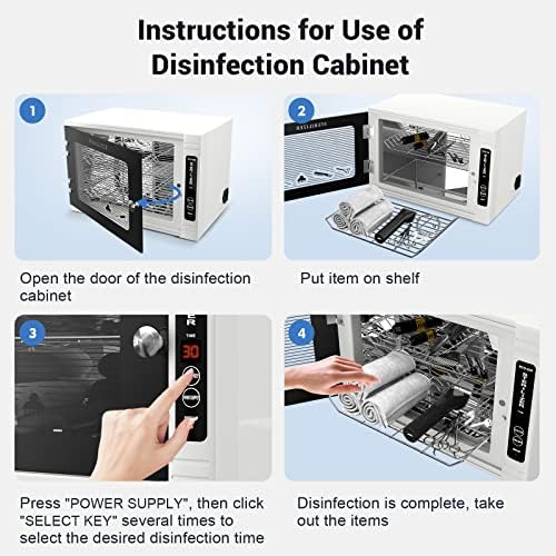 UV Sanitizing Cabinet (12L) Large Capacity - Metal Chemical-Free UVC Cleaner Box with Easy to Use Timer (5-60 Min) for Salon Tools, Manicure Supplies, Baby Bottles, Phones, Cutlery & More - Image 4