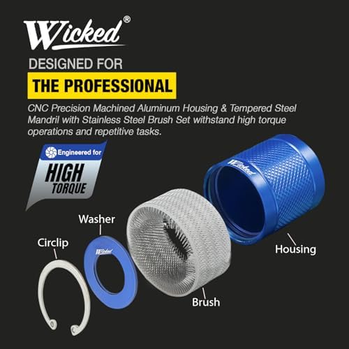 WICKED 1’’ Copper Pipe Cleaner, The Original Fully Repairable Extreme Duty, Professional Plumber’s Tool, Industrial Strength Aircraft Grade Aluminum, Tradesmen Quality/Durability - Image 3