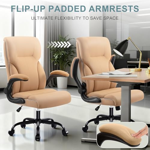 AreShark Office Chair - Executive High Back Breathable Desk Chair with Lumbar Support - Ergonomic Leather Rolling Swivel Computer Chair with Rock Function for Working Studying Gaming Relaxing - Image 6