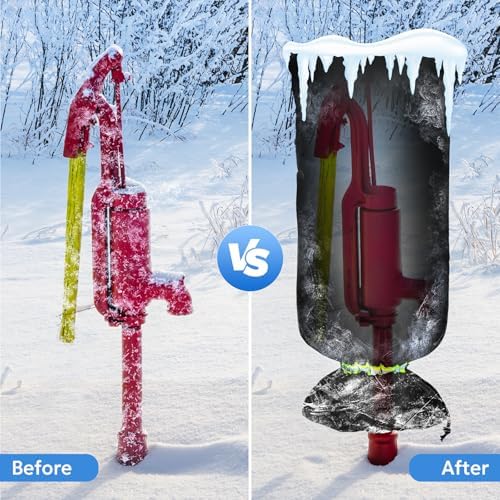 MIXC Outdoor Faucet Covers for Winter Freeze Protection, 15" x 35" Hose Bib Covers for Winter, Reusable Thicker Waterproof Insulated Spigot Cover - Image 6