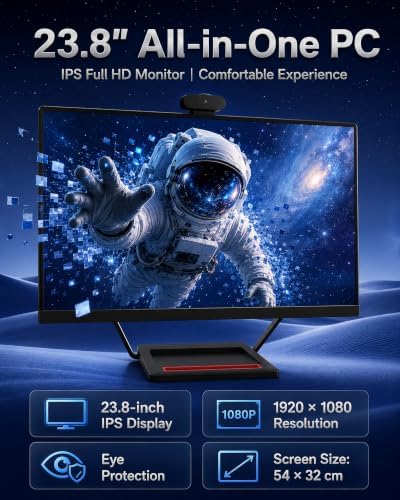 All-in-One PC 23.8" IPS, Wireless Charging Base & Webcam - Image 2