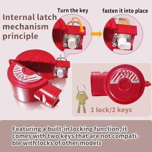 Universal Gate Valve Lockout, 1 to 2-1/2 in Dia, Red ABS, 2 Pack - Image 4