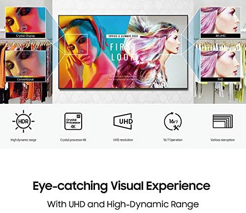 Samsung 50-Inch BE50T-H Pro TV | Commercial | Easy Digital Signage Software | 4K | HDMI | USB | TV Tuner | Speakers | 250 nits,Black - Image 4