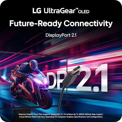 LG 27GX790A-B 27-inch Ultragear OLED Gaming Monitor QHD 1440p 480Hz, 0.03ms, DisplayPort 2.1, True Black 400, NVIDIA G-Sync, AMD FreeSync Premium Pro, HDMI, USB, Tilt/Height/Swivel/Pivot Stand, Black - Image 4
