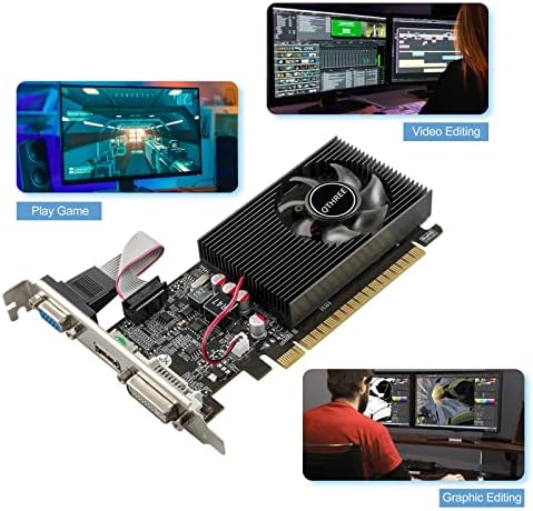 QTHREE NVIDIA GT 730 4GB Graphics Card,DDR3,128-Bits,Video Card for PC,PCI Express x16,DVI-I,HDMI,VGA,Low Profile Computer GPU,DirectX 11,Support 2K - Image 6