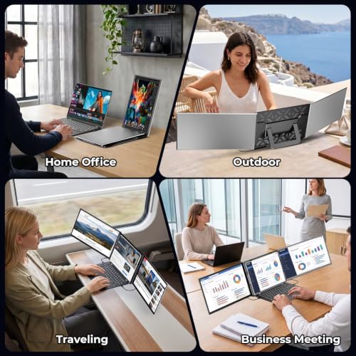 16" Laptop Screen Extender, 1200P FHD Ultra-Slim Triple Portable Monitor - Image 5