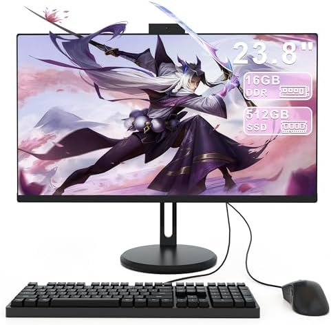 23.8inch IPS All-in-one PC retractable camera, for work and education by MECHAZER