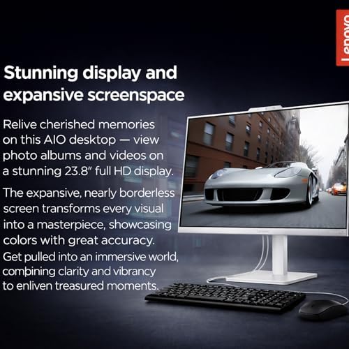 Lenovo 24" FHD All-in-One (AIO) Desktop - 16GB RAM - 512GB SSD - Intel Core - Office 365 for The Web | Stylish & Sleek - Stunning Display - Easy Task Management & Clear Calls - Fast & Quick Access - Image 7