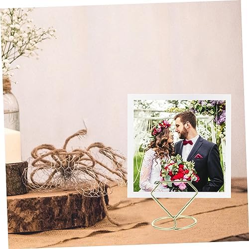 Vaguelly 10pcs Diamond Shaped Table Number Holders, Gold Carbon Steel - Image 3