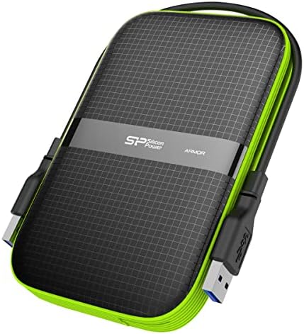 SP Silicon Power 2TB Rugged Portable External Hard Drive Armor A60 Shockproof USB 3.1 Gen1 for PC Mac Xbox and PS4 Black by SPSiliconPower