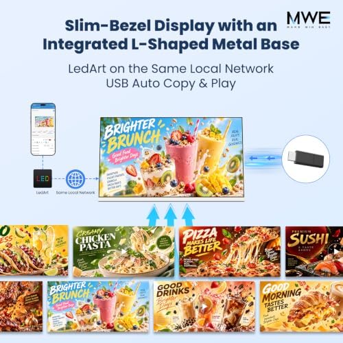 24Inch Desktop Digital Signage, 1000Nit 1080p Android Display - Image 3