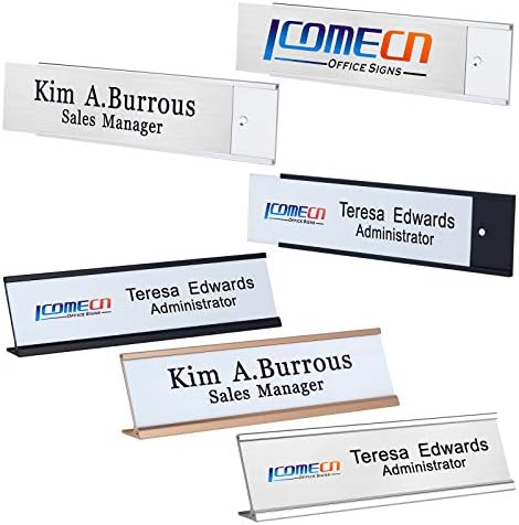 Custom Aluminum Name Plates With Wall or Desk Holder 2"x8" - Image 5