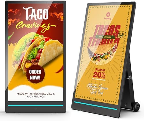 55" Outdoor Digital Signage Display, 2K 2000 Nits IP65 Commercial Totem, Rechargeable Digital LCD Advertising Kiosks, Auto Brightness Adjustment, Impact Resistant Screen for Restaurant/Store by YIXZSWD%7COne-StopCommercialVisualSupplierDigitalKiosksLEDScreensSmartWhiteboardsMenuOutdoorWaterproofDisplays