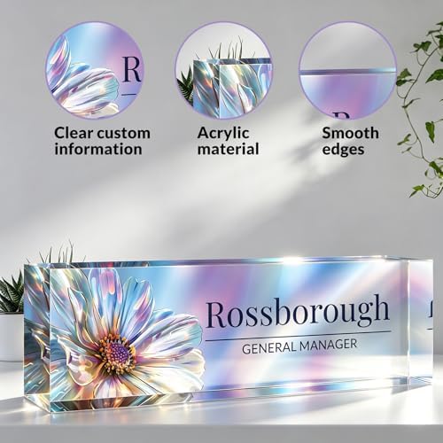 Custom Name Plate for Desk, Desk Name Plate Personalized, Acrylic Desktop Ornament, Stylish Office Decor, Appreciation Present for Boss, Social Worker, Teacher, Nurse, Employee - Image 5
