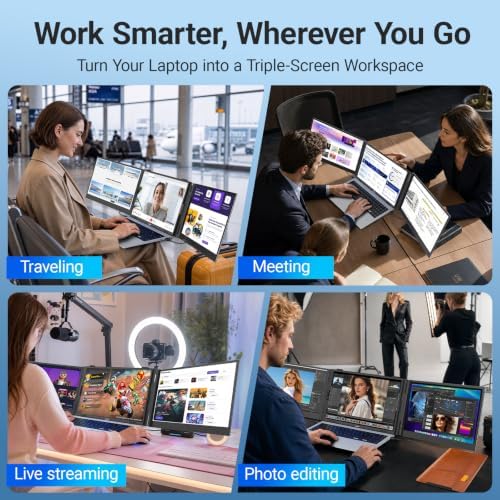15.3" Laptop Screen Extender, 1200P FHD Ultra-Slim Portable Travel Monitor - Image 6