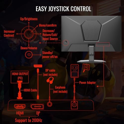 SANSUI 24 Inch 180Hz Gaming Computer Monitor, FHD 1080P for Game Office - Image 6