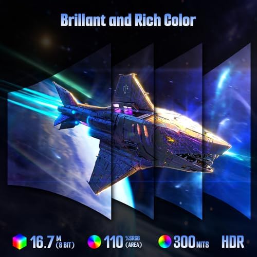 SANSUI 24 Inch Curved 160Hz Gaming Monitor,1500R Curved Gaming Monitor - Image 6