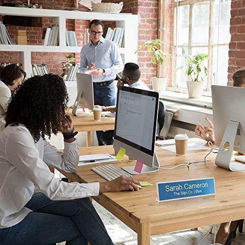NIUBEE Acrylic Name Plates for Desks,12 Pack,Sign Holder for Meeting Office - Image 6
